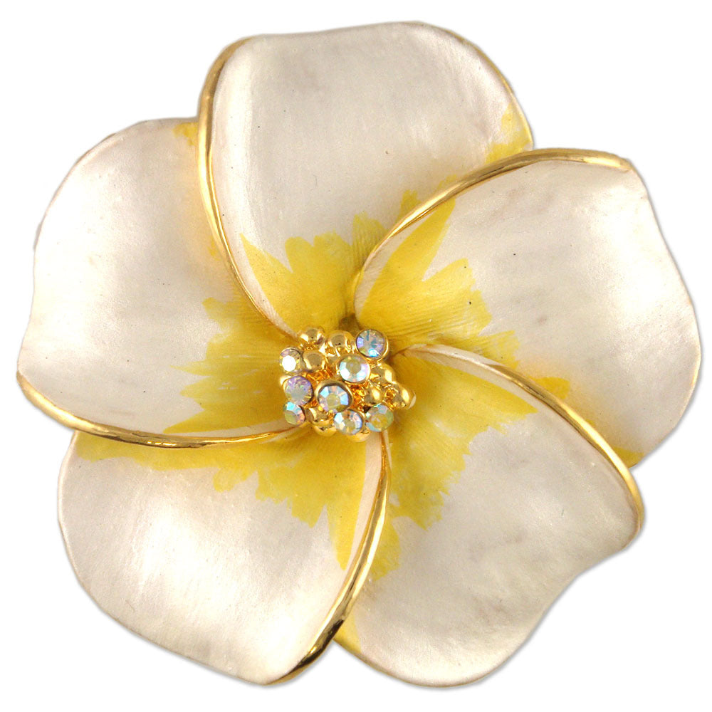 GP2481 | Gold Plated Austrian Crystal Tropical Hawaiian Hibiscus Flower Pendant, Fuchsia, Pink, or Purple