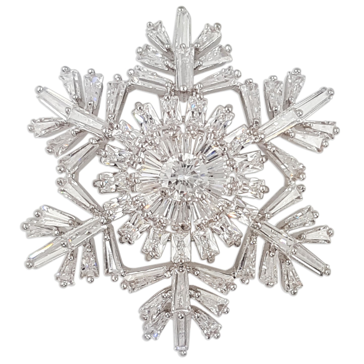 TB004 SNOWFLAKE BROOCH