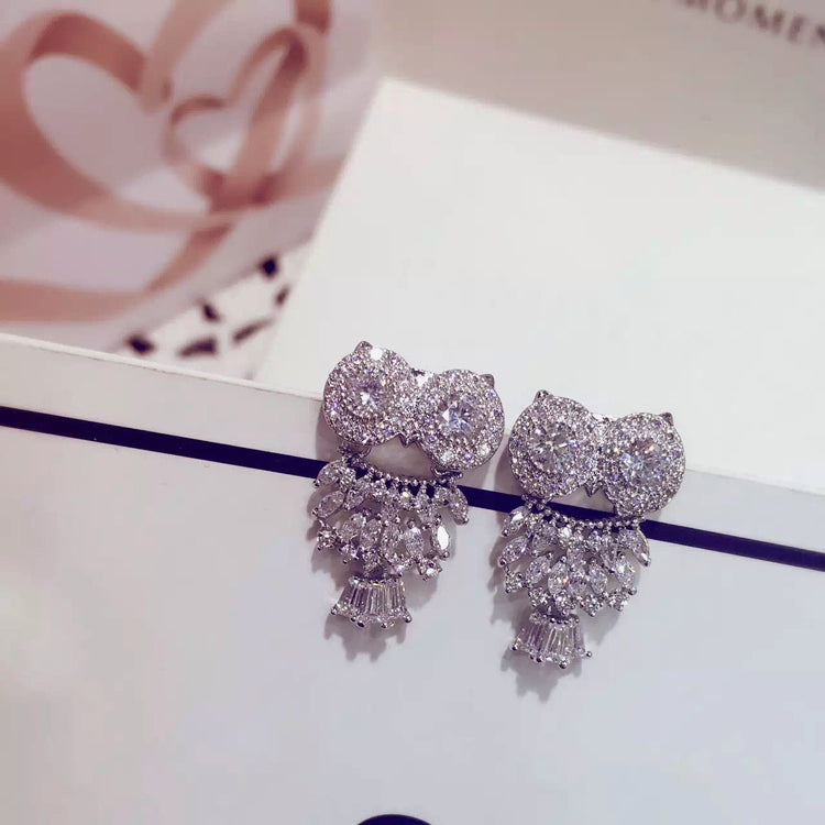 TB025 CHRISTMAS OWL EARRINGS
